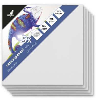Leinwand 20x20cm Set 5 St&uuml;ck 3mm