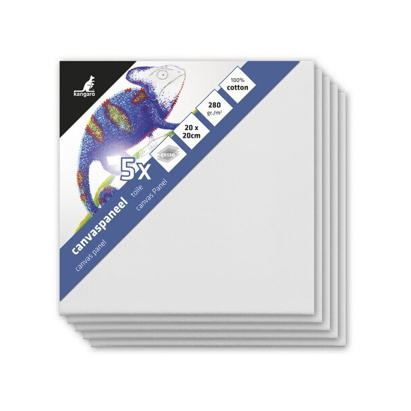 Alpedia Leinwand 20x20cm Set 5 Stück 3mm 8712127119443 Alpedia 5 Stück