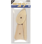 Modellierrippen Holz Satz mit 5 St&uuml;ck