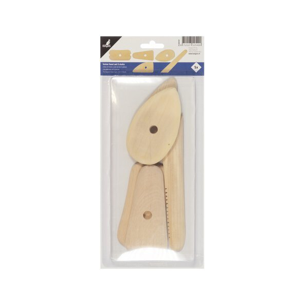 Alpedia Modellierrippen Holz Satz mit 5 Stück 8712127125499 Alpedia 5 Stück