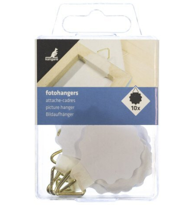Bildaufh&auml;nger 30 mm wei&szlig; rund 10  St&uuml;ck