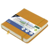 Skizzenbuch 12x12cm Ockergelb 80Bl 140g
