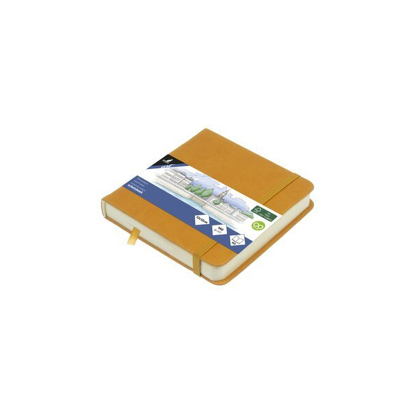 Alpedia Skizzenbuch 12x12cm Ockergelb 80Bl 140g 8712127137027 Alpedia