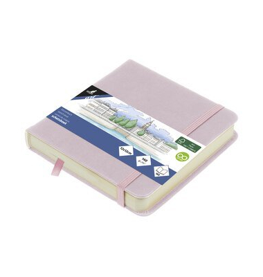 Skizzenbuch 12x12cm violett HC 80Bl 140g