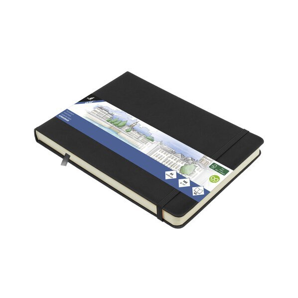 Alpedia Skizzenbuch A5 quer schwarz HC 80Bl 140g 8712127137157 Alpedia