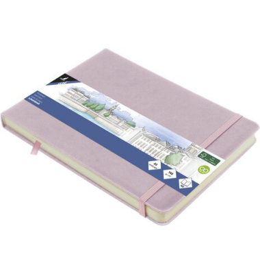 Skizzenbuch A5 quer violett HC 80Bl 140g