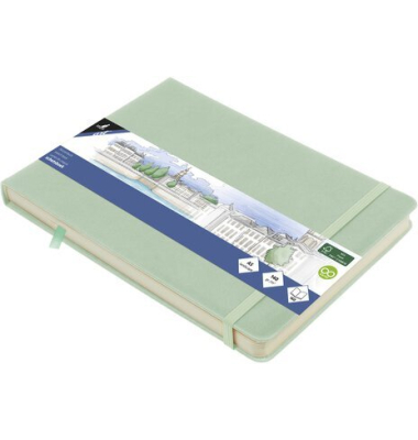 Skizzenbuch A5 quer mint HC 80Bl 140g