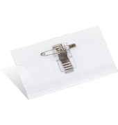 Namensschild 40x75mm 24 St&uuml;ck Clip, Nadel