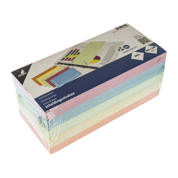 Kangaro Trennstreifen 07070-90 farbig sortiert 180g gelocht 24x10,5cm 8712127139090 Kangaro 100 Stück
