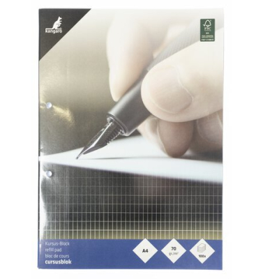 Briefblock K-5422, ohne / kariert, A4, 70g, blau, 100 Blatt