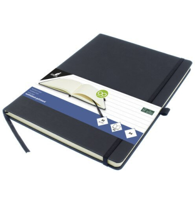 Notizbuch K-552261, schwarz, A4, liniert, 80g, 96 Blatt / 192 Seiten