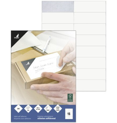 Etiketten ILK 105x37mm 25Bl 16Blatt