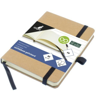 Notizbuch K-552121, chamois, A6, liniert, 80g, 96 Blatt / 192 Seiten