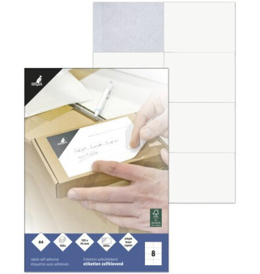 Etiketten ILK 105x74mm 100Bl 8Blatt