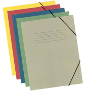 Eckspannmappe Elastomappen K-2076-99, A4 farbig sortiert Karton 300g, f&uuml;r ca. 80 Blatt (80 g/m&sup2;), mit 3 Einschlagklappen