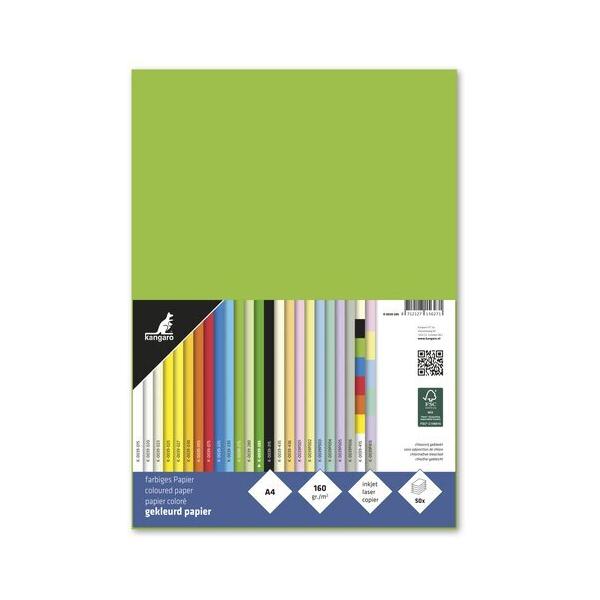 Alpedia Tonpapier A4 160g hellgrün 50 Blatt 8712127156271 Alpedia