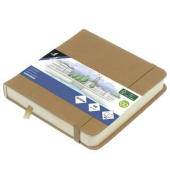 Skizzenbuch 12x12cm Taupe HC 80Bl 140g