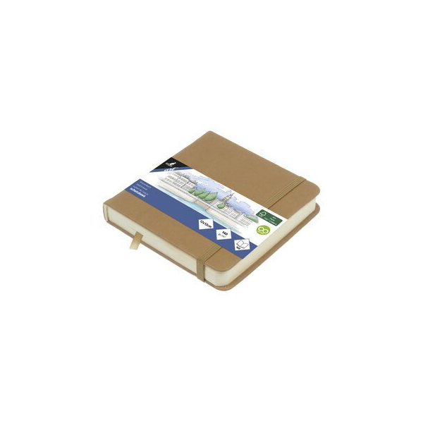 Alpedia Skizzenbuch 12x12cm Taupe HC 80Bl 140g 8712127159173 Alpedia