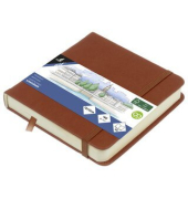 Skizzenbuch 12x12cm Cognac HC 80Bl 140g