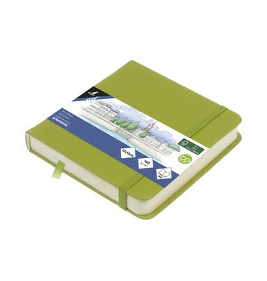 Skizzenbuch 12x12cm Lime Green 80Bl 140g