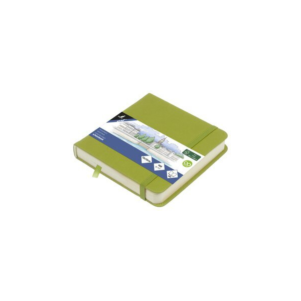 Alpedia Skizzenbuch 12x12cm Lime Green 80Bl 140g 8712127159203 Alpedia