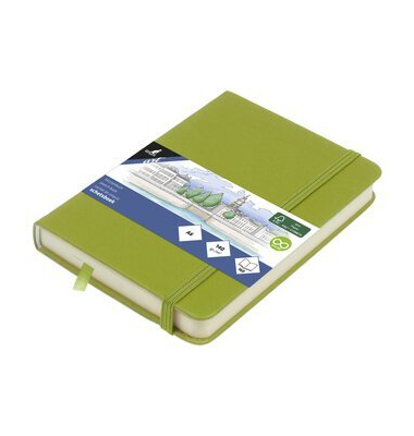 Skizzenbuch A6 Lime Green HC 80Bl 140g