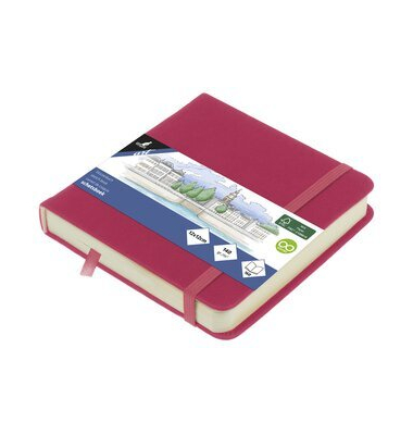 Skizzenbuch 12x12cm Ruby HC 80Bl 140g
