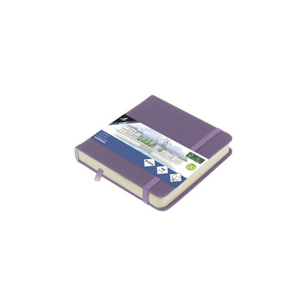 Alpedia Skizzenbuch 12x12cm Heatherpur 80Bl 140g 8712127160148 Alpedia