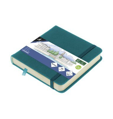 Skizzenbuch 12x12cm Darkt&uuml;rkis 80Bl 140g