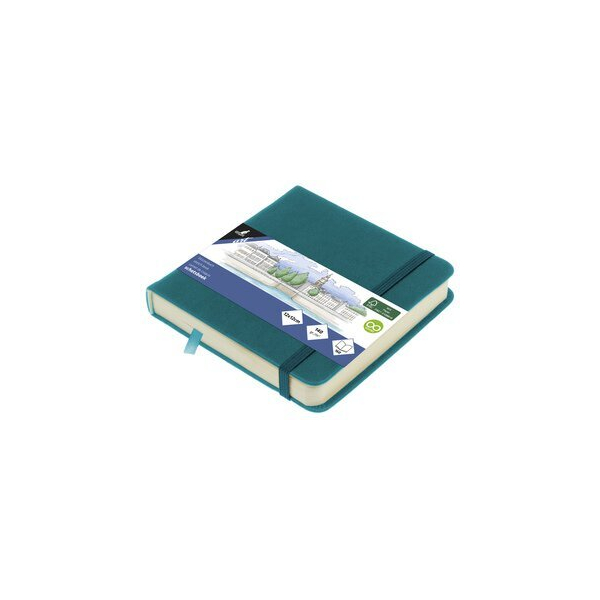 Alpedia Skizzenbuch 12x12cm Darktürkis 80Bl 140g 8712127160155 Alpedia
