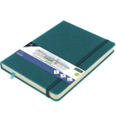 Skizzenbuch A5 Dark t&uuml;rkis HC 80Bl 140g