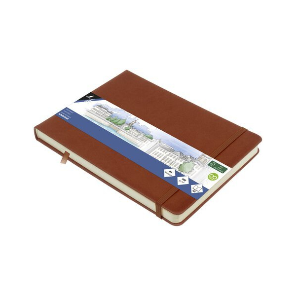 Alpedia Skizzenbuch A5 quer Cognac HC 80Bl 140g 8712127162975 Alpedia