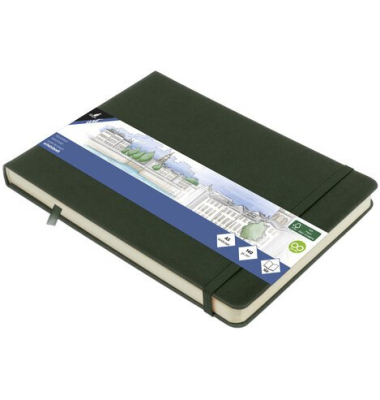Skizzenbuch A5q ForestGreen HC 80Bl 140g