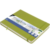 Skizzenbuch A5q Lime Green HC 80Bl 140g