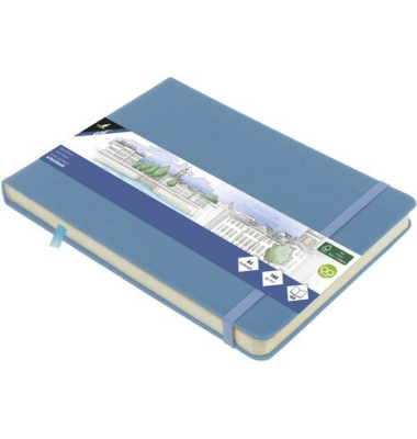 Skizzenbuch A5q Sky Blue HC 80Bl 140g