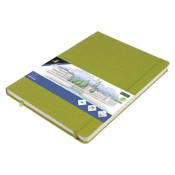Alpedia Skizzenbuch A4 Lime Green HC 80Bl 140g 8712127163101 Alpedia
