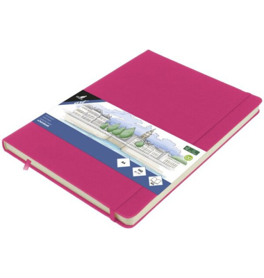 Skizzenbuch A4 Hot Pink HC 80Bl 140g
