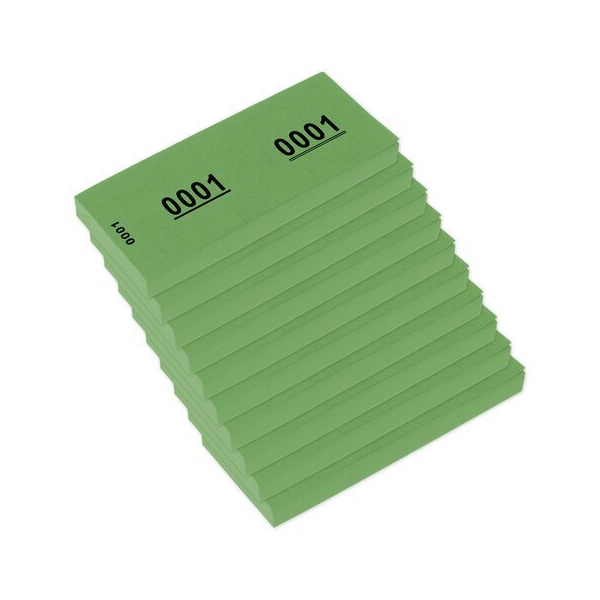 Alpedia Nummernblock 42x105mm 70g 1-1000 grün 8712127165426 Alpedia