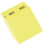 Nummernblock 42x105mm 70g 1-1000 Gelb
