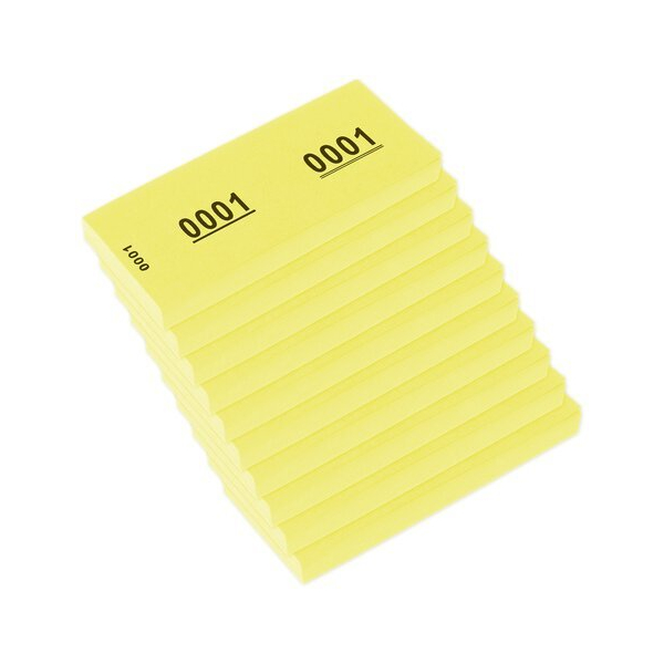 Alpedia Nummernblock 42x105mm 70g 1-1000 Gelb 8712127165433 Alpedia