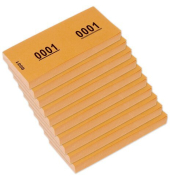 Nummernblock 42x105mm 70g 1-1000 Orange