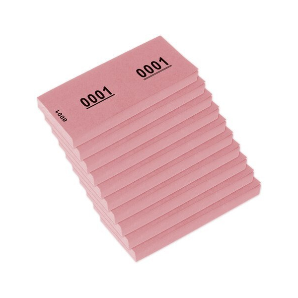 Alpedia Nummernblock 42x105mm 70g 1-1000 Rosa 8712127165457 Alpedia