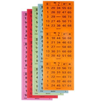 Bingokarten 5 St&uuml;ck