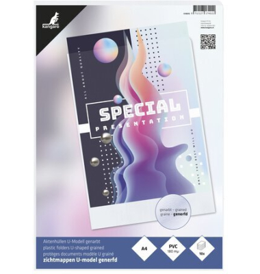 Ausweish&uuml;lle A3 PVC 180mic transparent  genarbt 10 St&uuml;ck