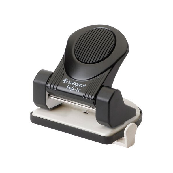 Alpedia Bürolocher Kangaro K-7201681, schwarz, bis 2mm 20 Blatt, mit Anschlagschiene 8901057201681 Alpedia