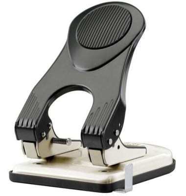B&uuml;rolocher Kangaro K-7202046, schwarz, bis 6mm 60 Blatt, mit Anschlagschiene