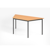 Konferenztisch V-Serie, 72cm (H), 160x69cm (BxT), 6 Personen, Trapezform, buche / schwarz