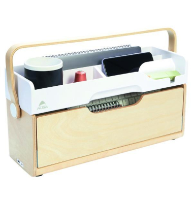 Ergobox Alba DKBOX, ergonomischer Arbeitsplatz, 6 F&auml;cher, Holz