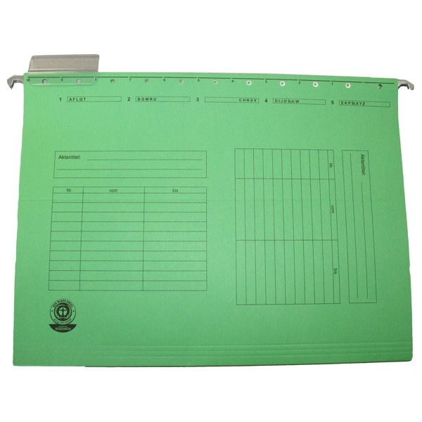 Hängemappe UniReg Manilakarton (RC) 230 g m² A4 grün 400203