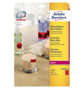 Etiketten Avery Zweckform L7263R, 99,1 x 38,1mm (LxB), neonrot